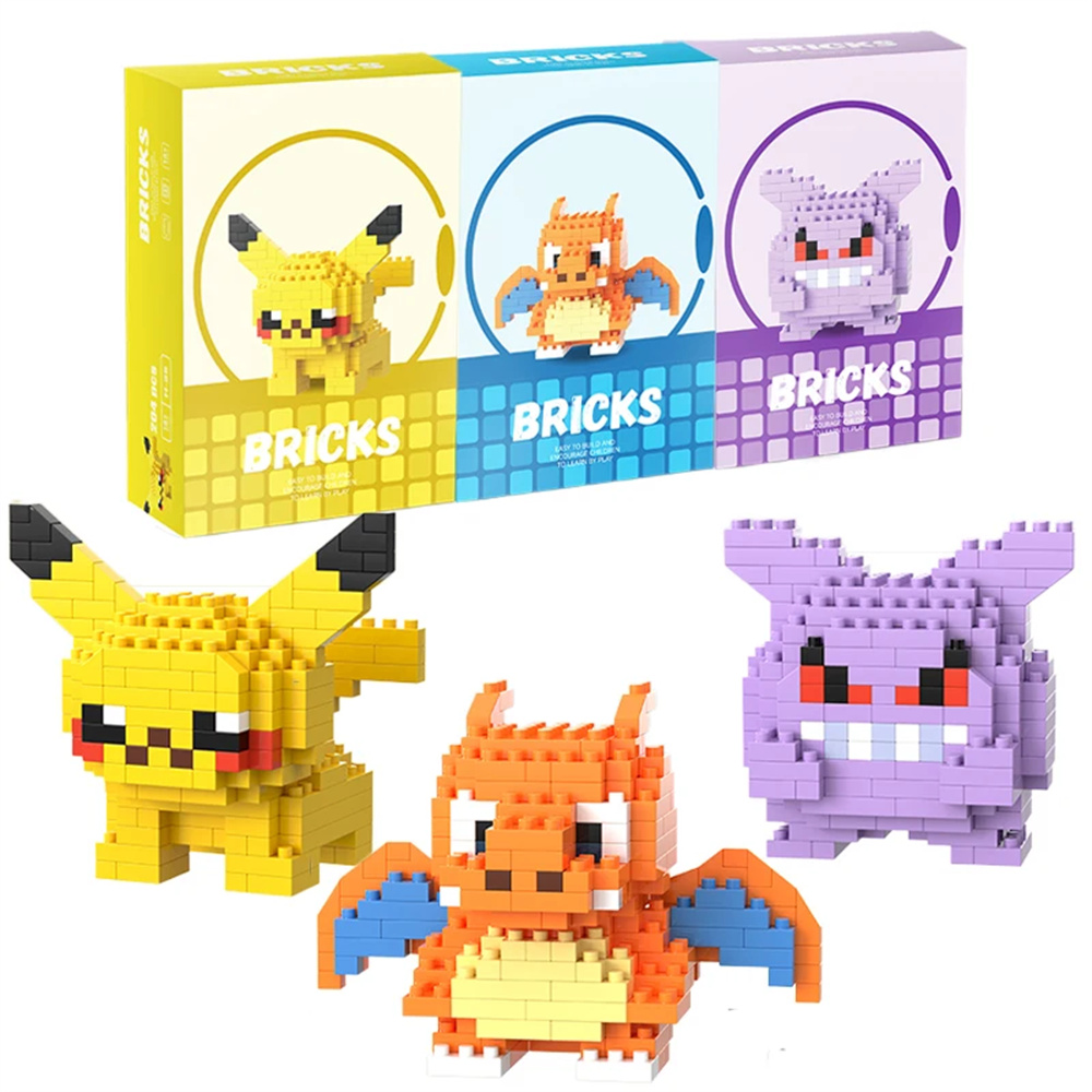 Model Kit Ikaruga - Pokemon Micro Building Blocks Pikachu Dragonite