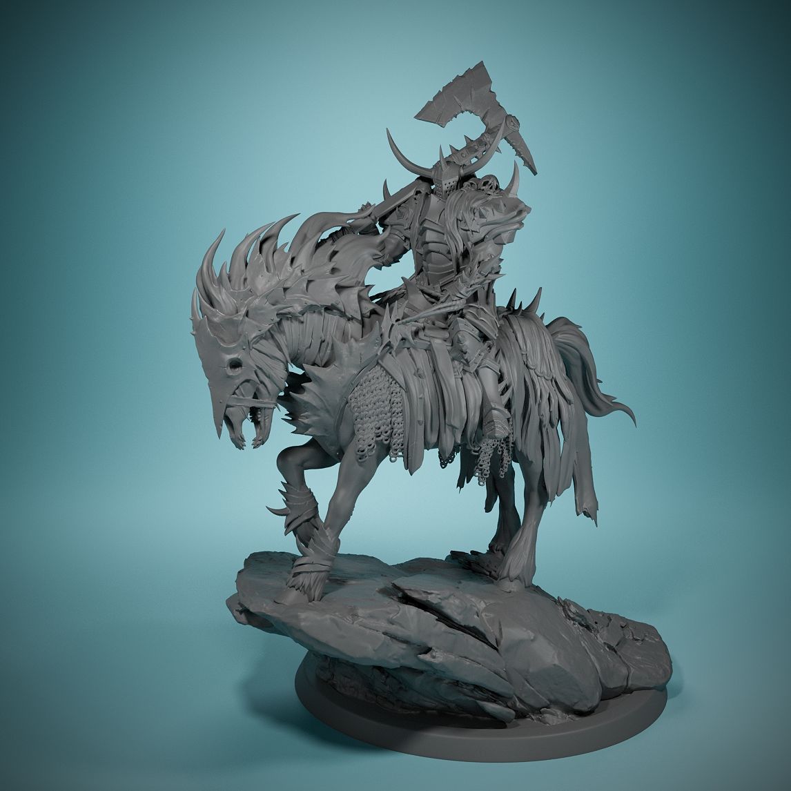 Model Kit Horse - 80mm Dark Night Death Horse Board