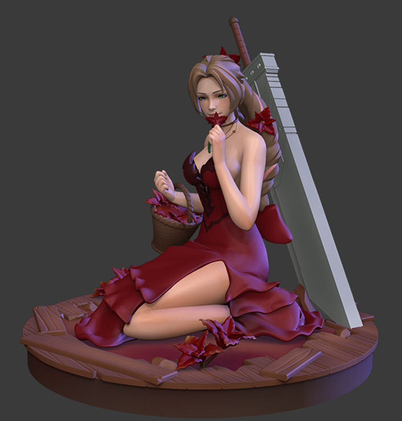 Model Kit Oberon - Resin Figure Kit Aerith Gainsborough Dress