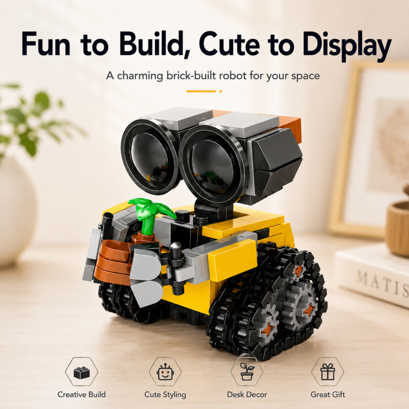 Mini Robot Building Blocks Set - Model Kit Display review and price