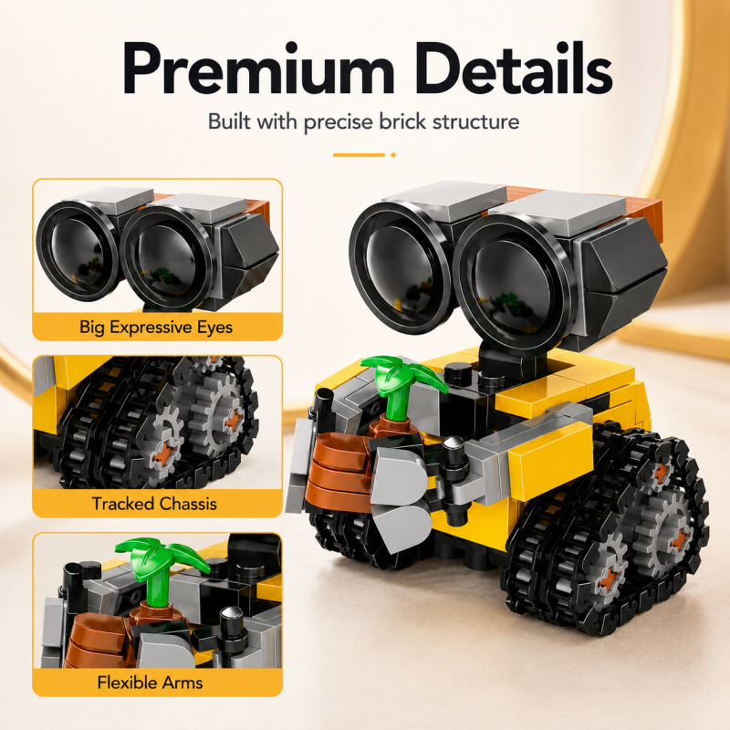Mini Robot Building Blocks Set - Model Kit Display review and price