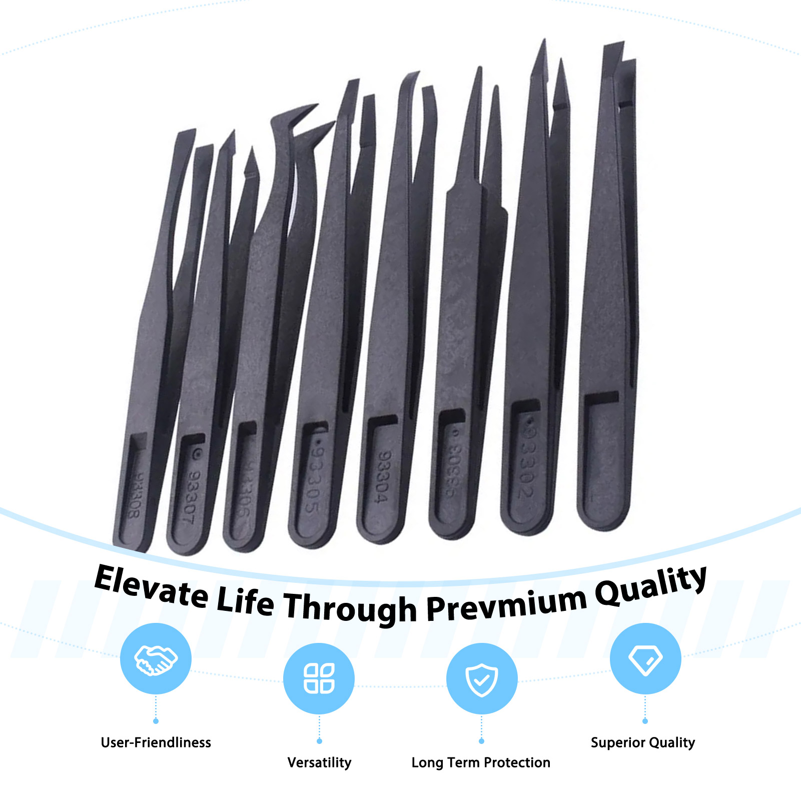 8pcs Carbon Fiber Tweezers Set - Model Kit Water Decal review and price