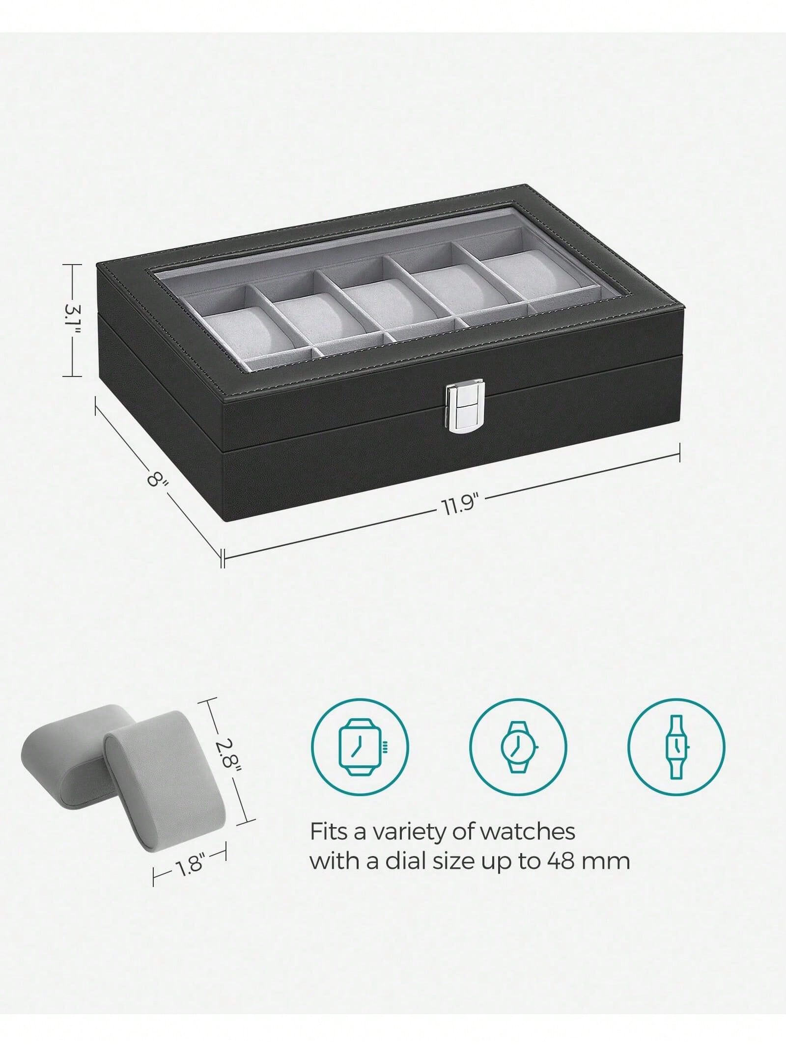 12-Slot Lockable Watch Box wit - Model Kit Display review and price
