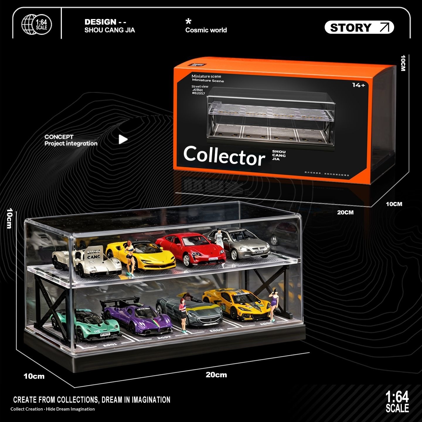 Collector 1:64 Scale Two-Story - Model Kit Display review and price